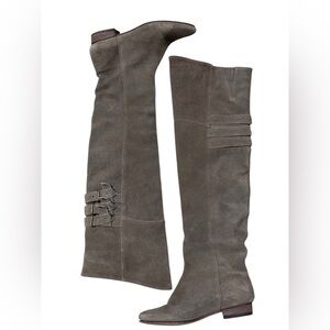 Joie taupe suede over the knee OTK boots women’s Sz 37.5 (6.5-7)